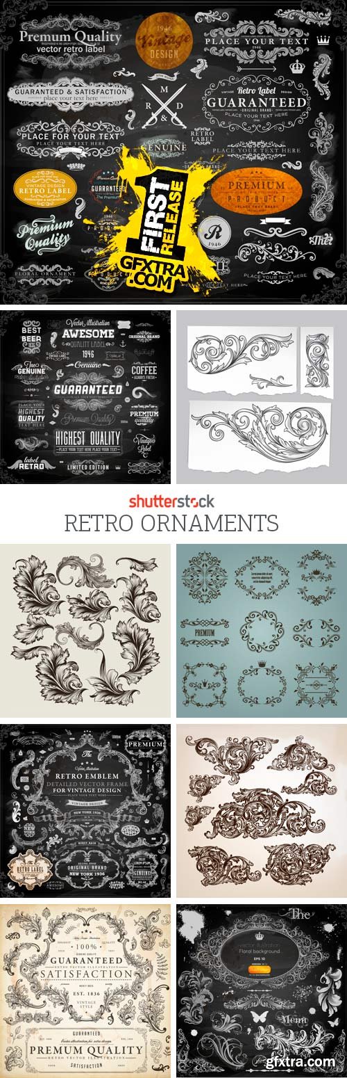 Amazing SS - Retro Ornaments, 25xEPS