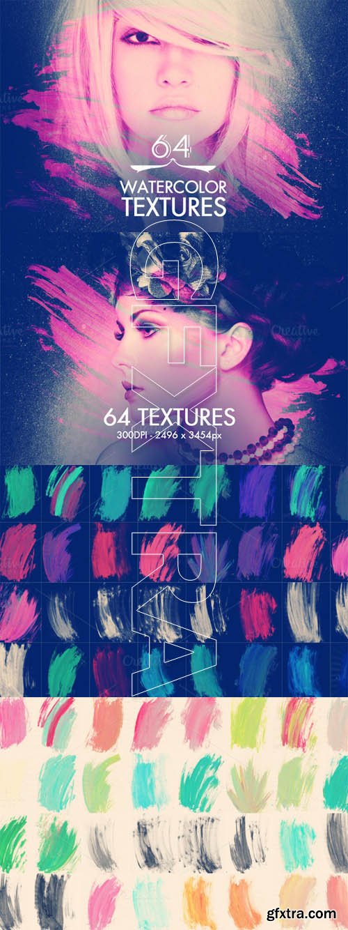 64 Watercolor Textures