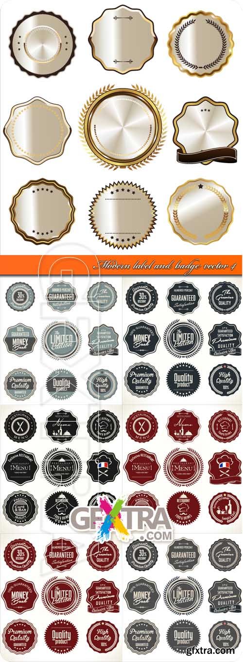 Modern label and badge vector 4