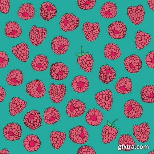 Stock Vectors - Raspberries, 25xEPS