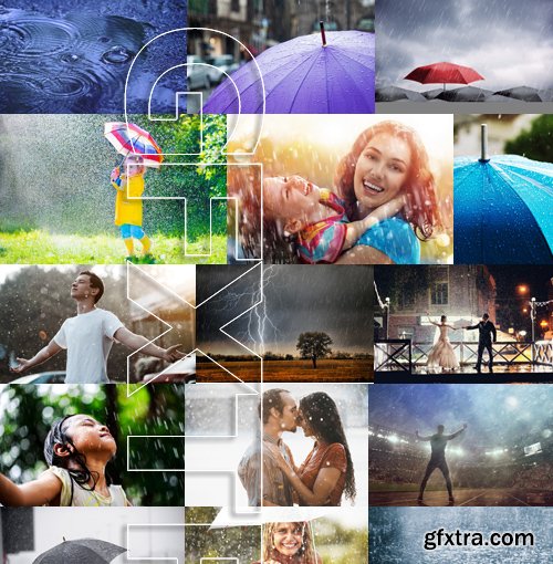 Stock Photos - Rain, 44xJPG!