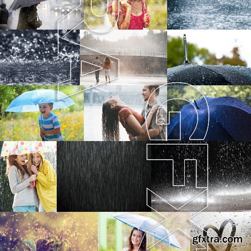 Stock Photos - Rain, 44xJPG!