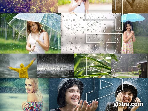 Stock Photos - Rain, 44xJPG!