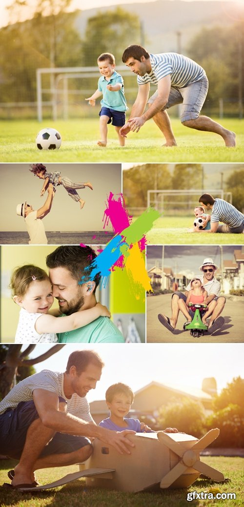 Stock Photo - Happy Father & Son