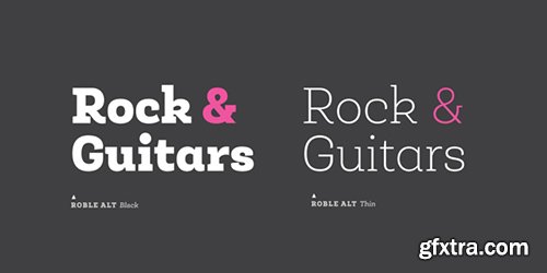 Roble Alt Font Family - 1 Fonts $468