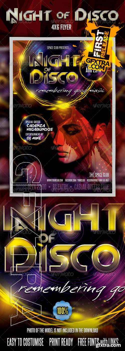 A night of Disco Flyer - GraphicRiver 2798445