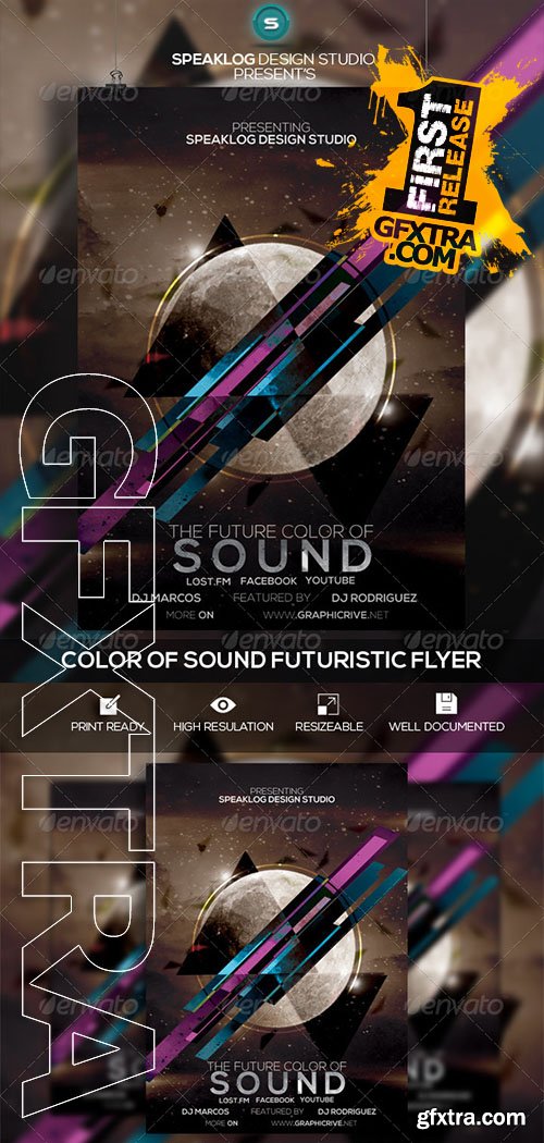 Futuristic Sound Flyer Design - GraphicRiver 8335686