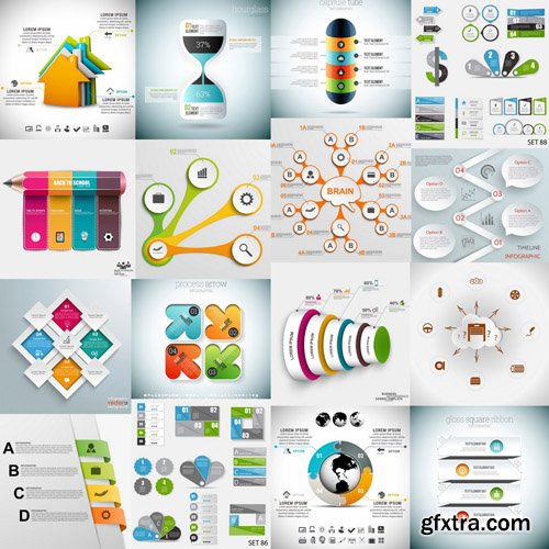 Infographics Design Elements#43 - 25 Vector