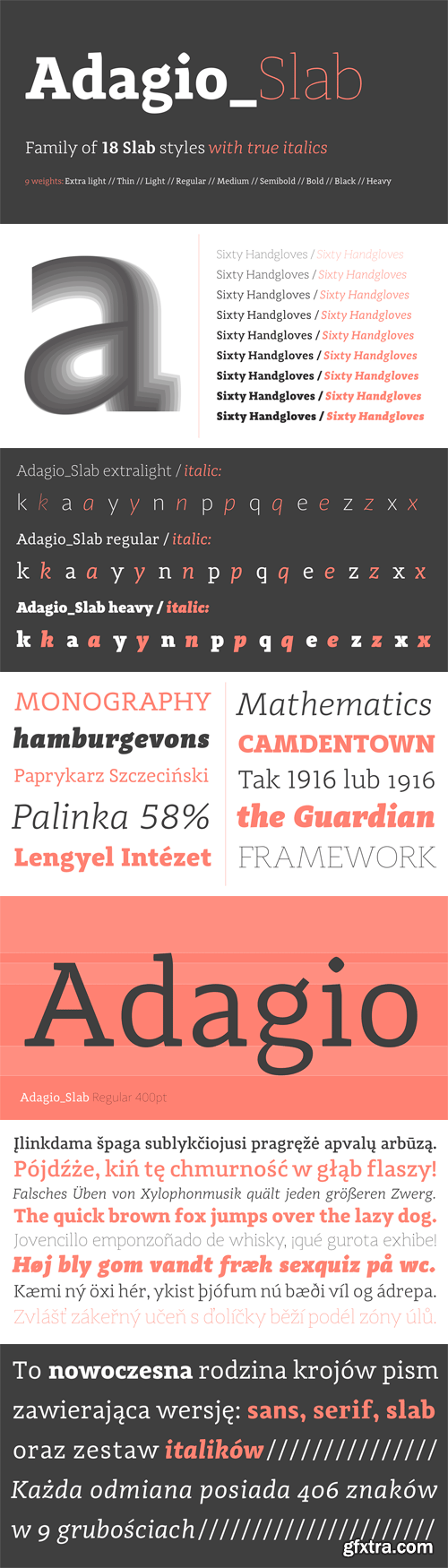 Adagio Slab Font Family - 18 Fonts for $270