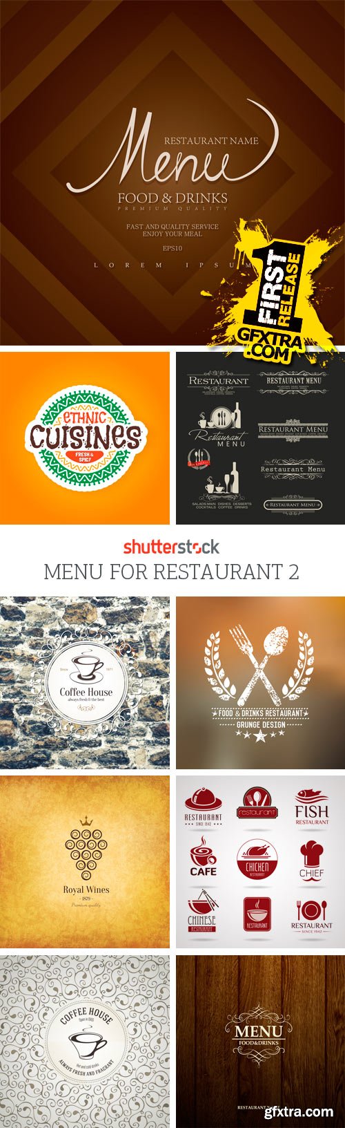 Amazing SS - Menu for Restaurant 2, 25xEPS