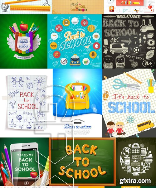 Stock Vectors - Back to school 2, 25xEPS