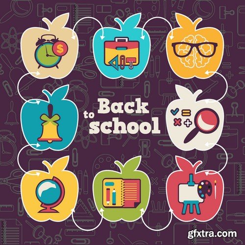 Stock Vectors - Back to school 2, 25xEPS