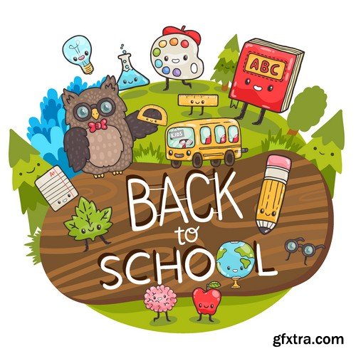 Stock Vectors - Back to school 2, 25xEPS