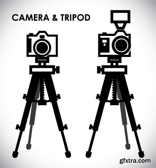 Stock Vectors - Camera 3, 25xEPS