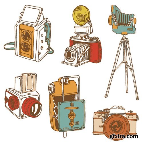 Stock Vectors - Camera 3, 25xEPS