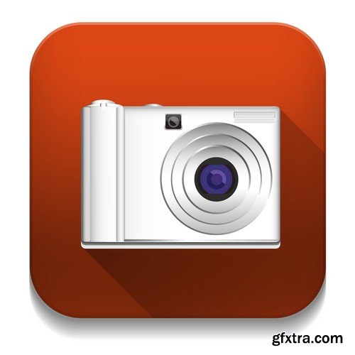 Stock Vectors - Camera 3, 25xEPS