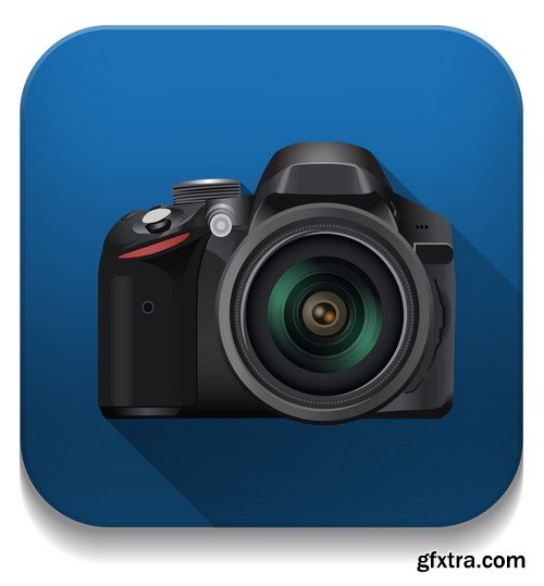 Stock Vectors - Camera 3, 25xEPS