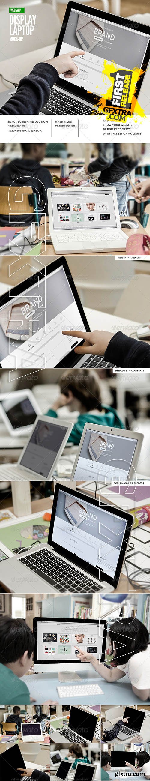 Web Display Laptop Mock-Up - GraphicRiver 6419453