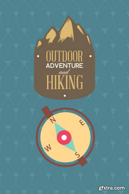 Hiking & campingIllustrations Pack 100xEPS