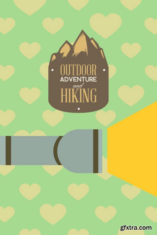 Hiking & campingIllustrations Pack 100xEPS