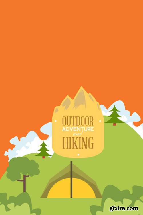 Hiking & campingIllustrations Pack 100xEPS