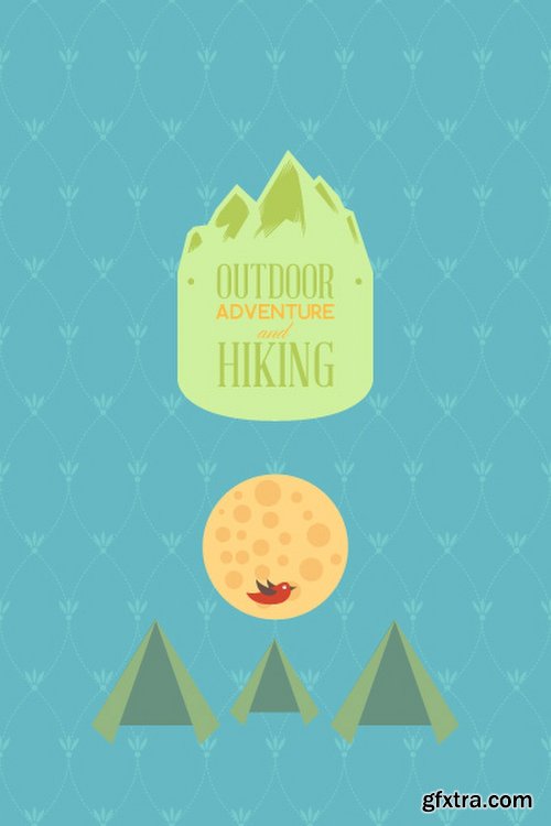 Hiking & campingIllustrations Pack 100xEPS