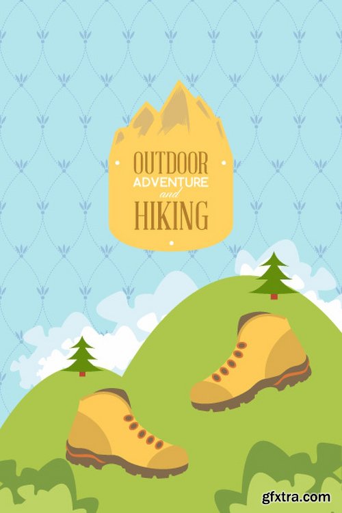 Hiking & campingIllustrations Pack 100xEPS