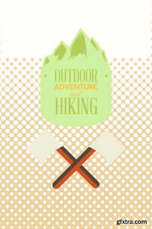 Hiking & campingIllustrations Pack 100xEPS