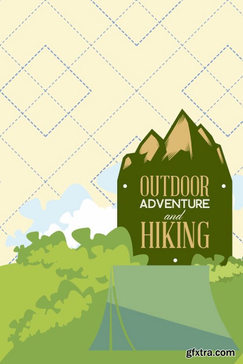 Hiking & campingIllustrations Pack 100xEPS