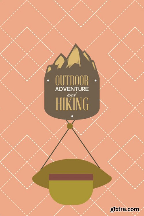 Hiking & campingIllustrations Pack 100xEPS