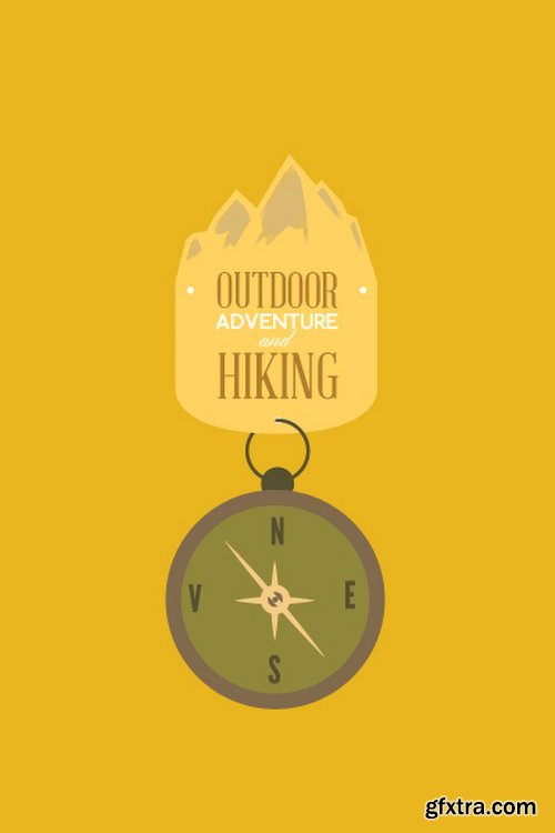 Hiking & campingIllustrations Pack 100xEPS