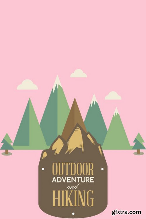 Hiking & campingIllustrations Pack 100xEPS