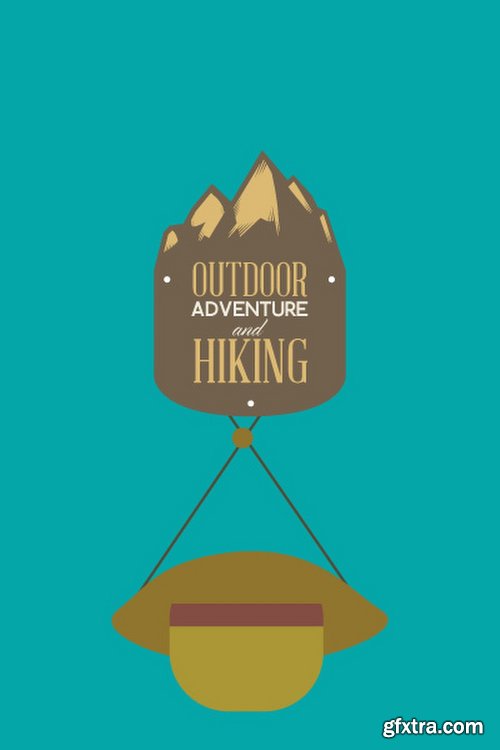 Hiking & campingIllustrations Pack 100xEPS