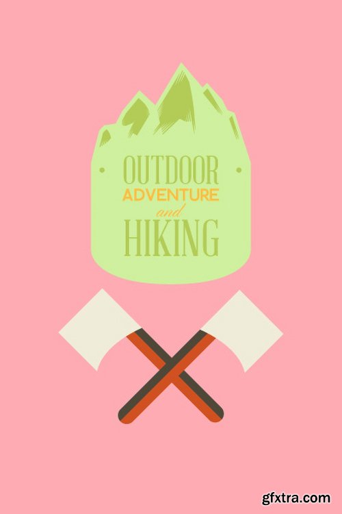 Hiking & campingIllustrations Pack 100xEPS