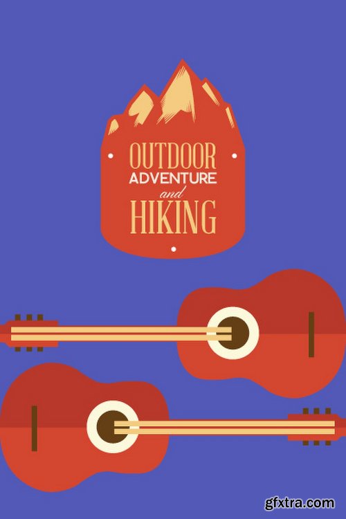 Hiking & campingIllustrations Pack 100xEPS