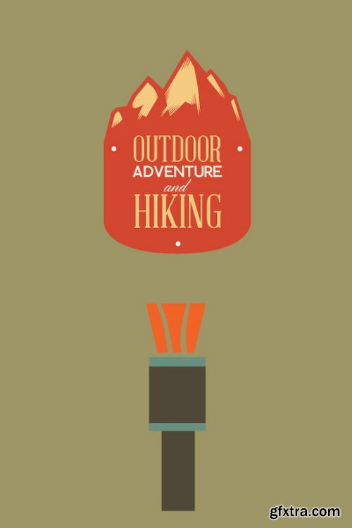 Hiking & campingIllustrations Pack 100xEPS