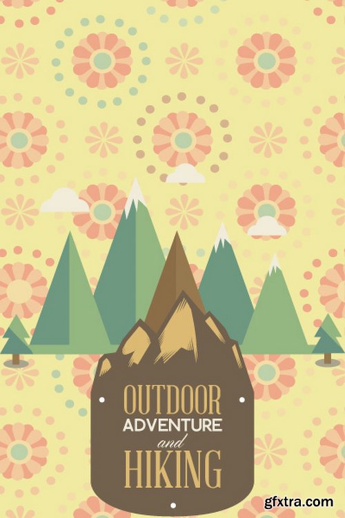 Hiking & campingIllustrations Pack 100xEPS