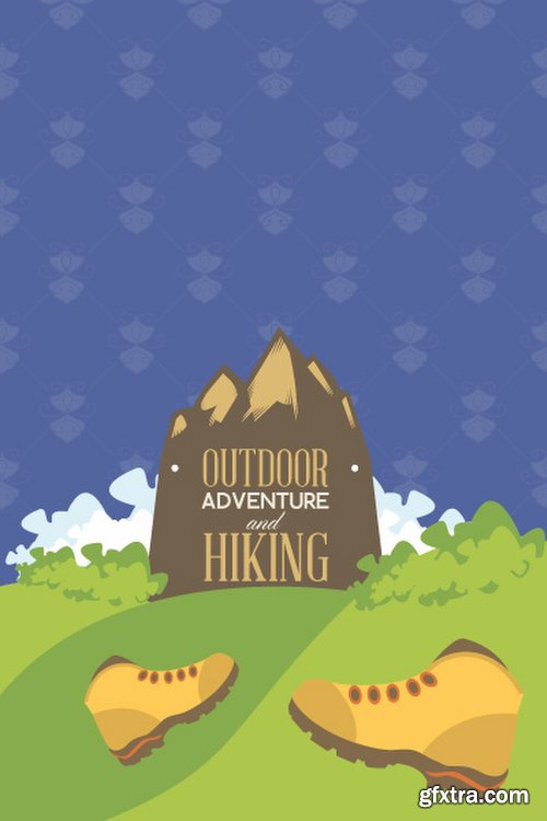 Hiking & campingIllustrations Pack 100xEPS