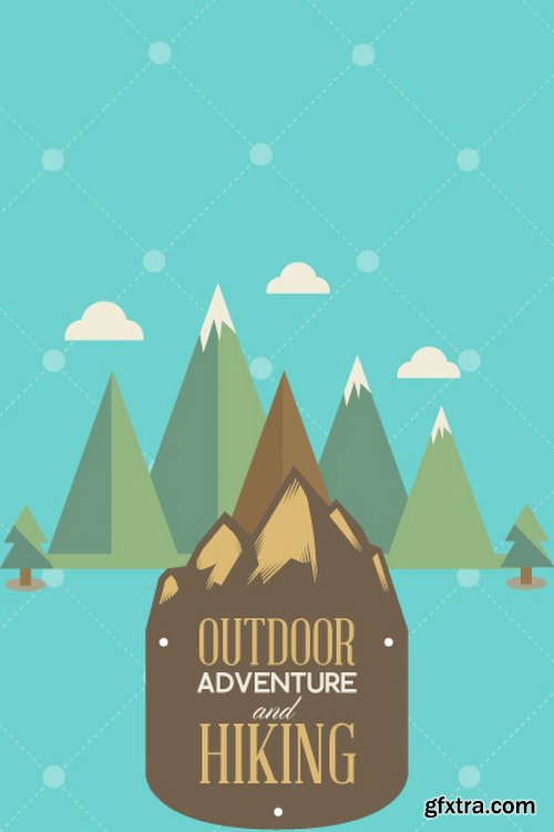 Hiking & campingIllustrations Pack 100xEPS