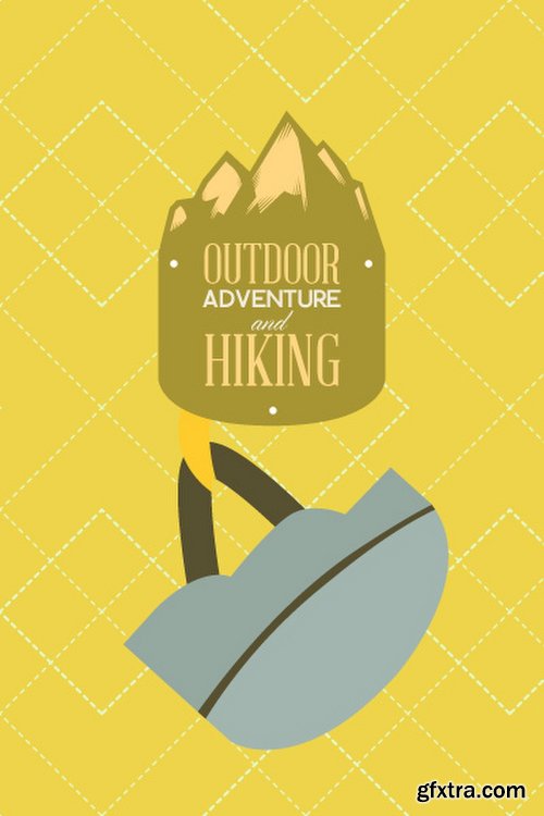 Hiking & campingIllustrations Pack 100xEPS