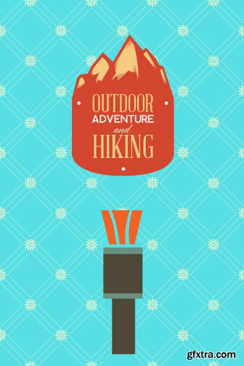 Hiking & campingIllustrations Pack 100xEPS