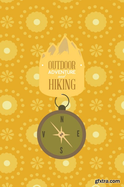 Hiking & campingIllustrations Pack 100xEPS