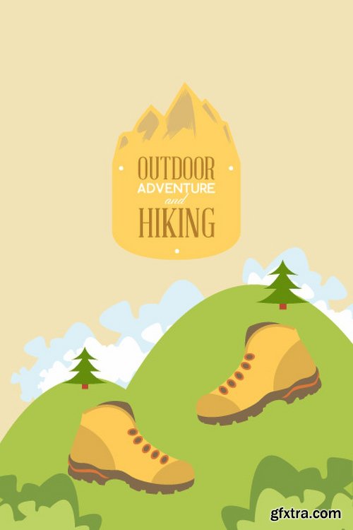 Hiking & campingIllustrations Pack 100xEPS