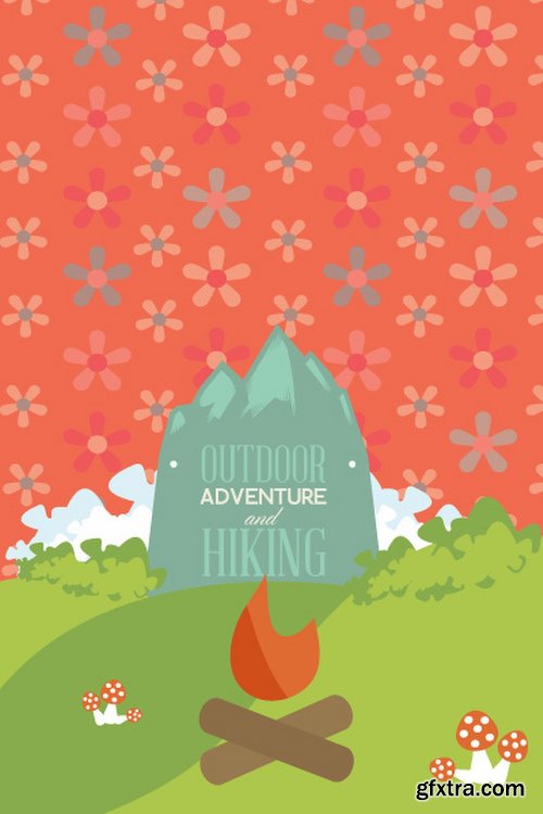 Hiking & campingIllustrations Pack 100xEPS