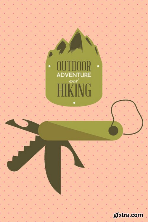 Hiking & campingIllustrations Pack 100xEPS