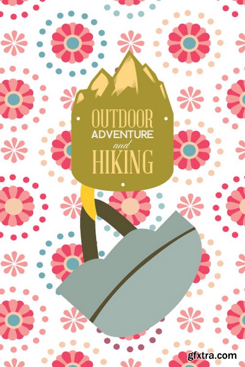 Hiking & campingIllustrations Pack 100xEPS