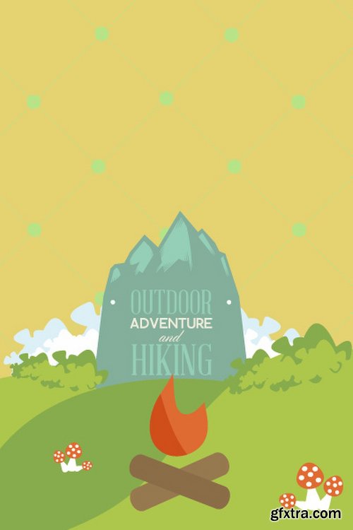 Hiking & campingIllustrations Pack 100xEPS