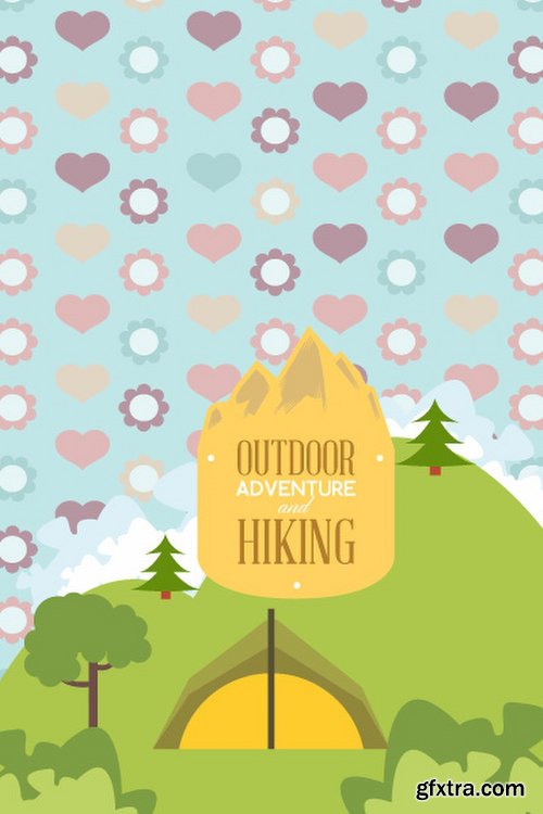 Hiking & campingIllustrations Pack 100xEPS