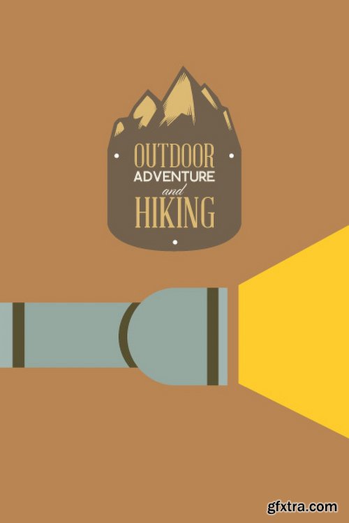 Hiking & campingIllustrations Pack 100xEPS