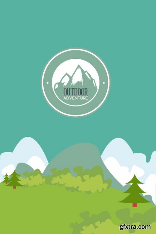 Hiking & campingIllustrations Pack 100xEPS